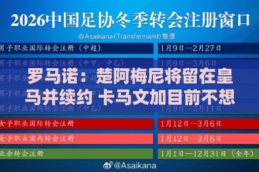 罗马诺：楚阿梅尼将留在皇马并续约 卡马文加目前不想离队